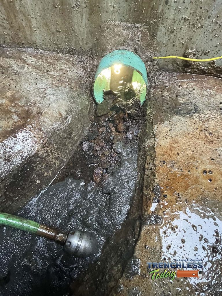 Clogged Drain with Hydro Jet Equipment