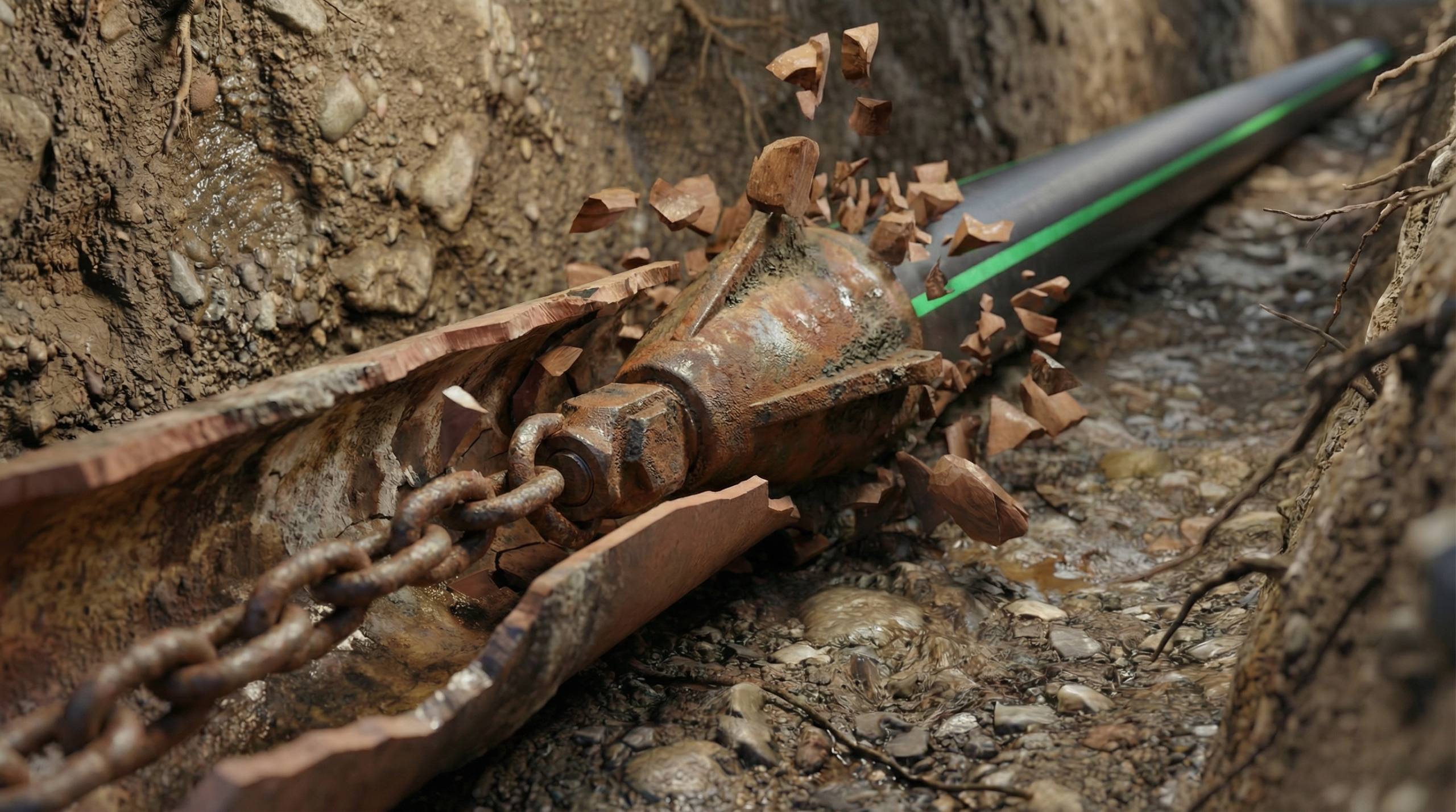 Trenchless Pipe Bursting Process