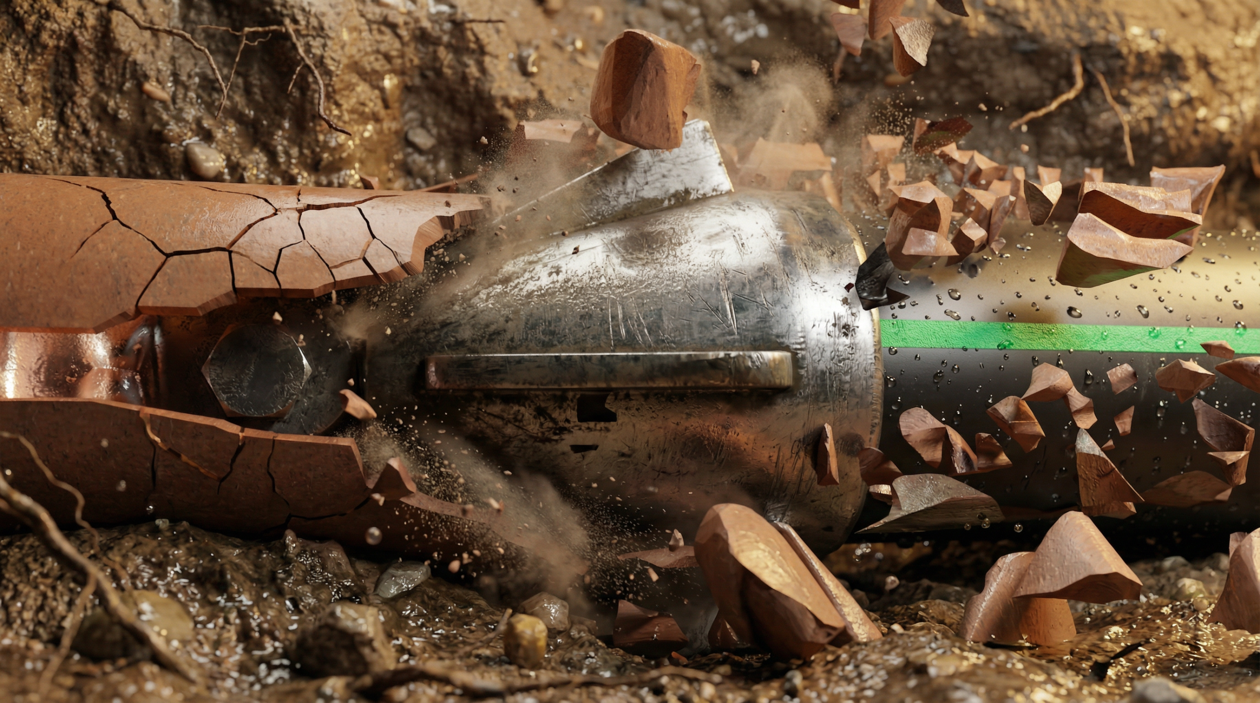 Trenchless Pipe Bursting Process