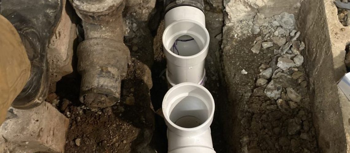 Newly Repaired Sewer Pipe Line